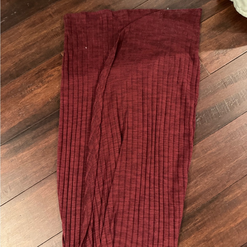 BP Burgandy Ribbed Midi Dress - Picture 4 of 5